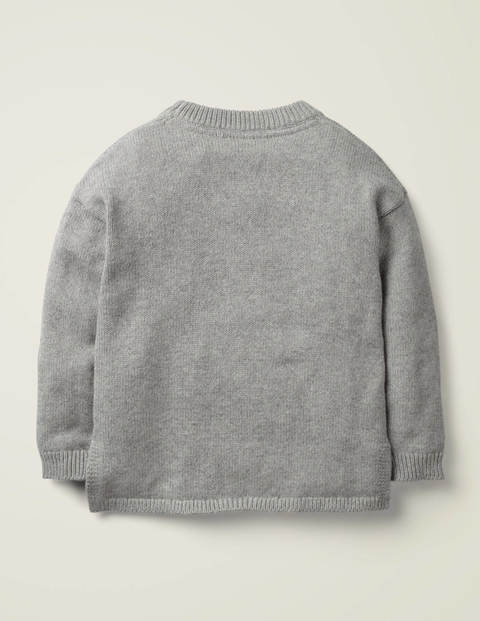 Pull Fun À Motif Animal - Licorne gris chiné Pull Fun À Motif Animal - Licorne gris chiné