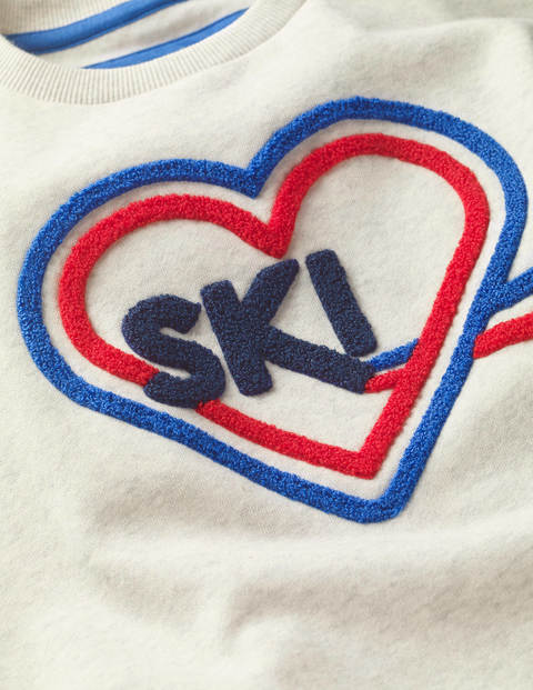 Ski Heart Sweatshirt - Oatmeal Marl Ski Heart Ski Heart Sweatshirt - Oatmeal Marl Ski Heart