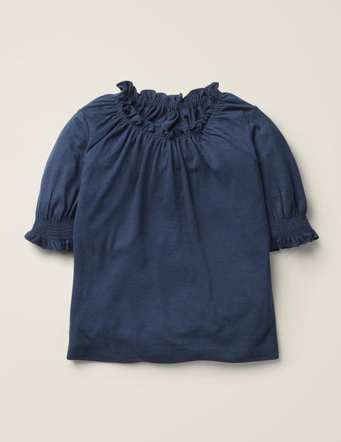 Gathered Detail Top - College Navy Gathered Detail Top - College Navy