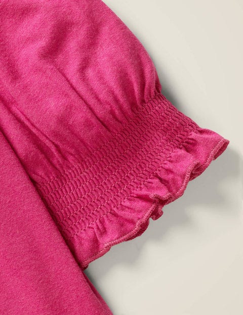 Gathered Detail Top - Pink Yarrow Gathered Detail Top - Pink Yarrow