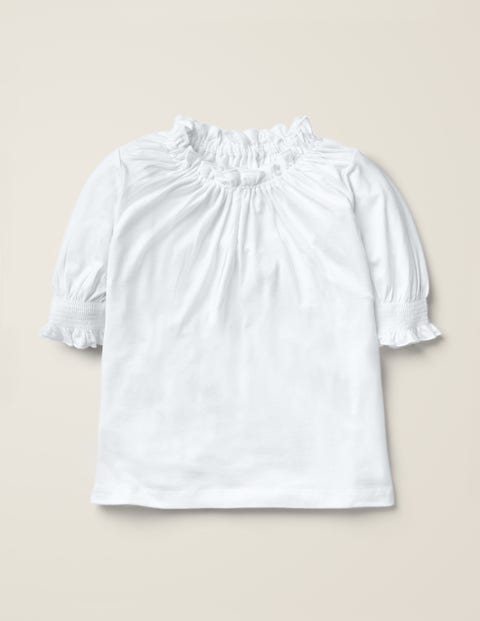 Gathered Detail Top - White Gathered Detail Top - White