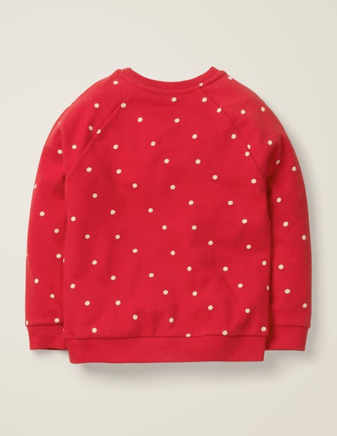 Gemütliches Sweatshirt Mit Flauschigen Freunden - Lackrot, Schneemann Gemütliches Sweatshirt Mit Flauschigen Freunden - Lackrot, Schneemann