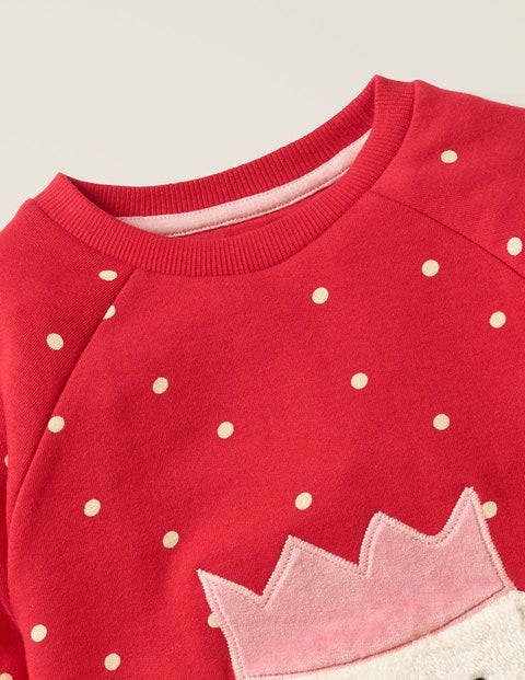 Gemütliches Sweatshirt Mit Flauschigen Freunden - Lackrot, Schneemann Gemütliches Sweatshirt Mit Flauschigen Freunden - Lackrot, Schneemann