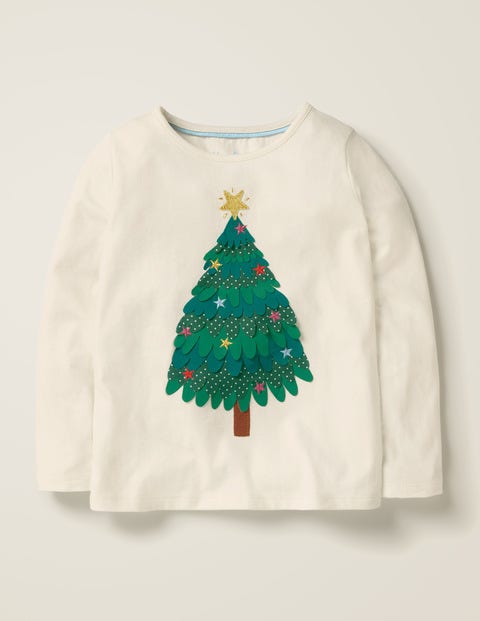 Festive Flutter T-Shirt - Ecru Tree Festive Flutter T-Shirt - Ecru Tree