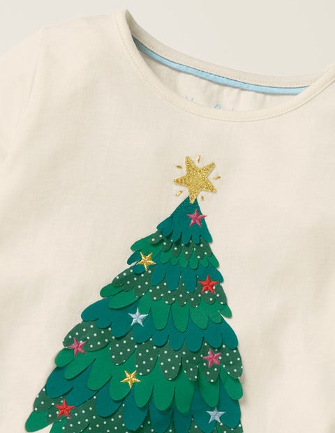 Festive Flutter T-Shirt - Ecru Tree Festive Flutter T-Shirt - Ecru Tree