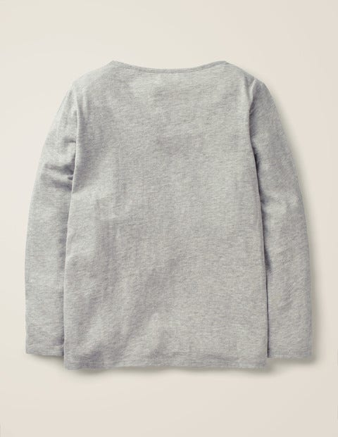 Festive Sequin T-Shirt - Grey Marl Reindeer Festive Sequin T-Shirt - Grey Marl Reindeer