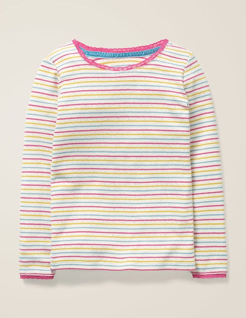 Supersoft Pointelle T-Shirt - Multi Rainbow Supersoft Pointelle T-Shirt - Multi Rainbow