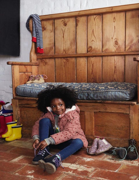 Cosy 2-In-1 Padded Jacket - Dusky Rose Pink Flock Spot Cosy 2-In-1 Padded Jacket - Dusky Rose Pink Flock Spot