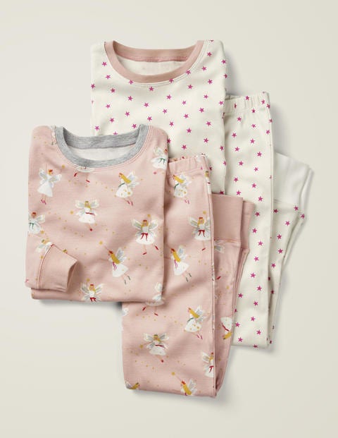 2 Pyjamas Longs - Fées festives rose/étoiles 2 Pyjamas Longs - Fées festives rose/étoiles