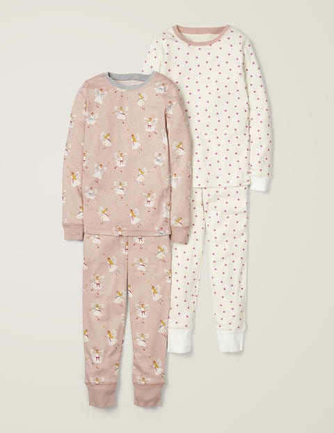 2 Pyjamas Longs - Fées festives rose/étoiles 2 Pyjamas Longs - Fées festives rose/étoiles