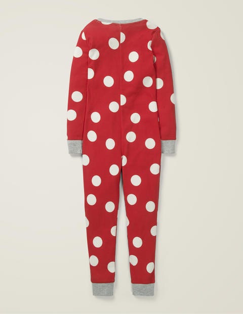 Combinaison-Pyjama Cosy - Pois rouge carmin Combinaison-Pyjama Cosy - Pois rouge carmin