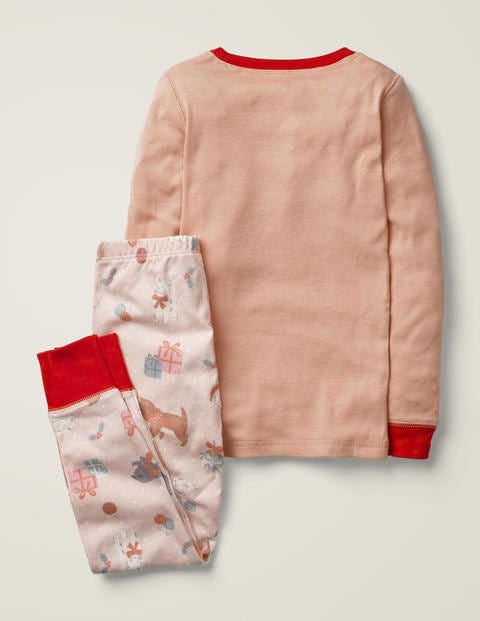 Cosy Long John Pajamas - Provence Dusty Pink Kittens Cosy Long John Pajamas - Provence Dusty Pink Kittens