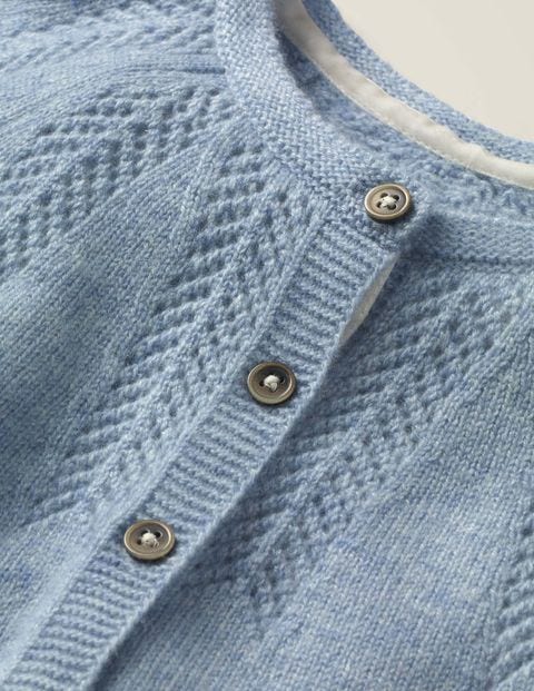 Gilet En Cachemire - Bleu roitelet chiné Gilet En Cachemire - Bleu roitelet chiné
