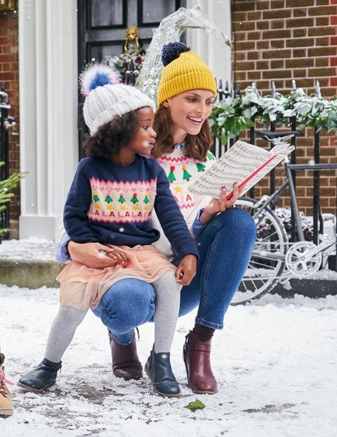 Cosy Christmas Day Jumper - College Blue Falalala