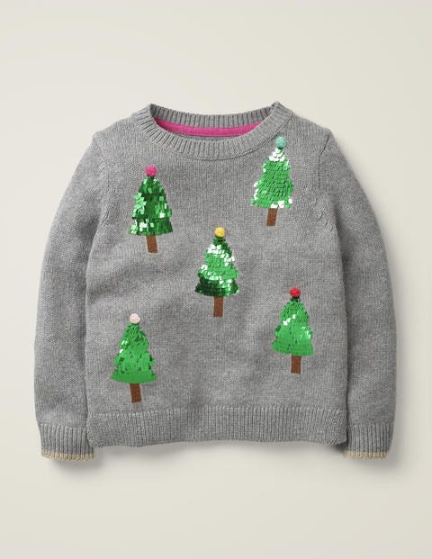 Cosy Christmas Day Jumper - Grey Marl Christmas Trees Cosy Christmas Day Jumper - Grey Marl Christmas Trees