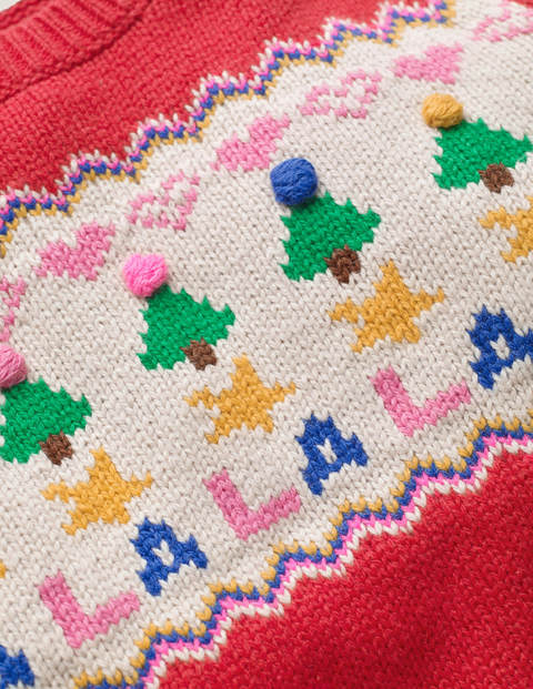 Pull De Noël - Motif Falalala rouge Poppadew Pull De Noël - Motif Falalala rouge Poppadew