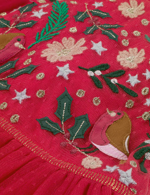 Festive Tulle Party Dress - Rockabilly Red Robins Festive Tulle Party Dress - Rockabilly Red Robins