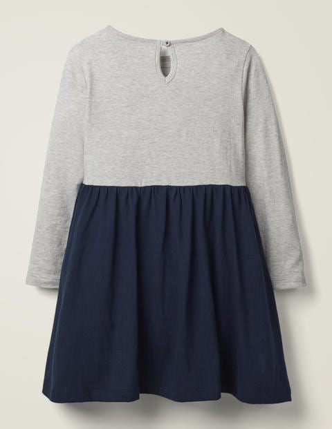 Festliches Kleid Mit Großer Applikation - Dunkelblau, Pinguin Festliches Kleid Mit Großer Applikation - Dunkelblau, Pinguin