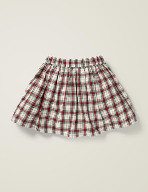Festive Check Skirt - Rockabilly Red Check/Robins Festive Check Skirt - Rockabilly Red Check/Robins
