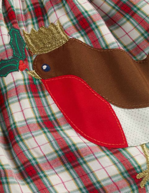 Festive Check Skirt - Rockabilly Red Check/Robins Festive Check Skirt - Rockabilly Red Check/Robins