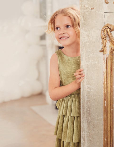 Sparkle Tiered Dress - Gold Sparkle Sparkle Tiered Dress - Gold Sparkle