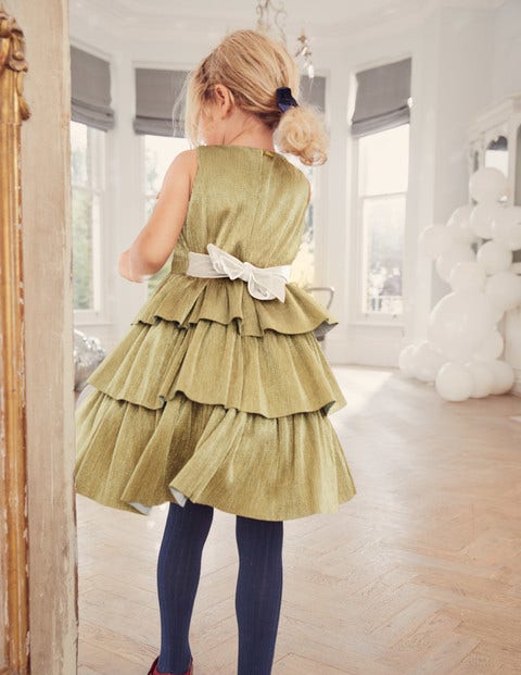 Sparkle Tiered Dress - Gold Sparkle Sparkle Tiered Dress - Gold Sparkle