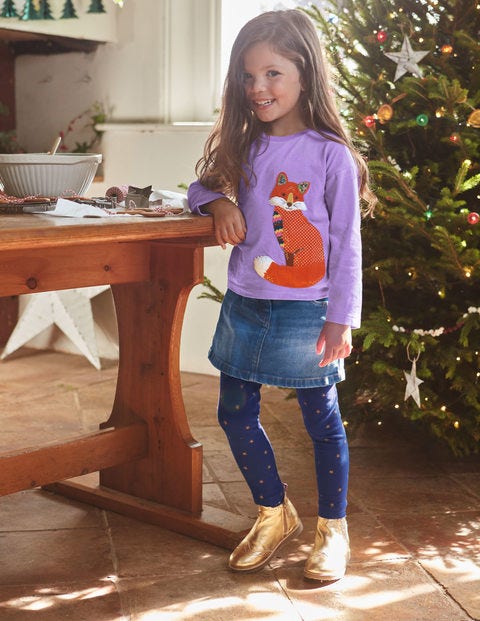 Forest Appliqué T-Shirt - Aster Purple Fox Forest Appliqué T-Shirt - Aster Purple Fox