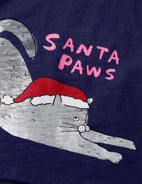 Festive Fun T-Shirt - College Blue Cat Festive Fun T-Shirt - College Blue Cat