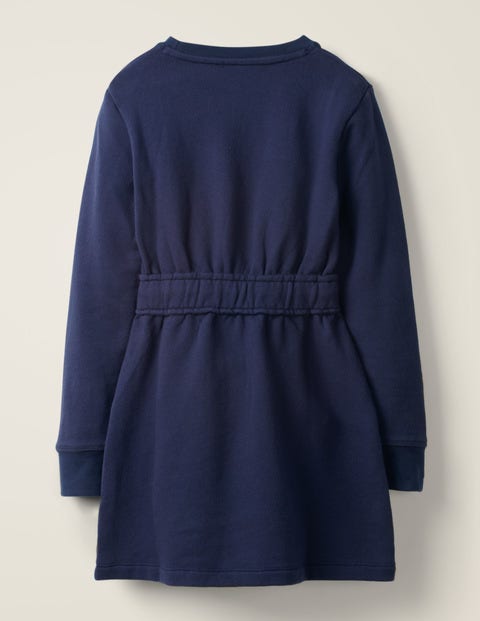 Sweatshirt-Kleid Mit Spruch - Schuluniform-Navy Sweatshirt-Kleid Mit Spruch - Schuluniform-Navy