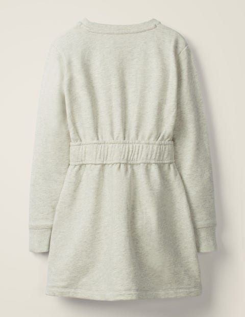 Slogan Sweatshirt Dress - Grey Marl Slogan Sweatshirt Dress - Grey Marl