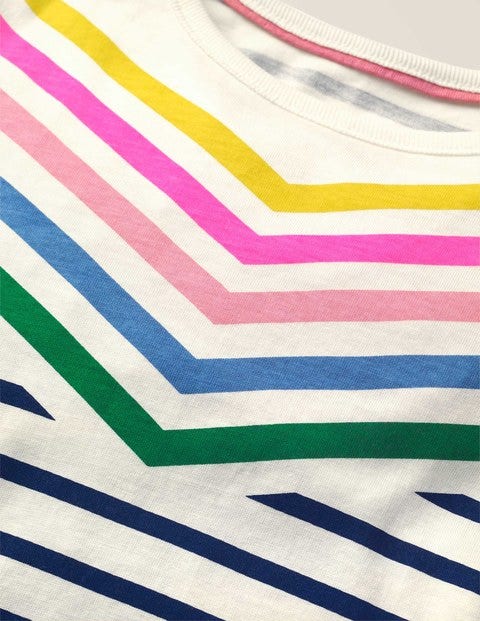 Stripy Jersey Dress - Rainbow Chevron Stripe Stripy Jersey Dress - Rainbow Chevron Stripe
