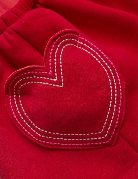 Heart Pocket Cosy Pinafore - Summer Poppy Red Heart Pocket Cosy Pinafore - Summer Poppy Red