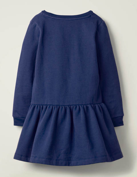 Bequemes Kleid Mit Applikation - Schuluniform-Navy Bequemes Kleid Mit Applikation - Schuluniform-Navy