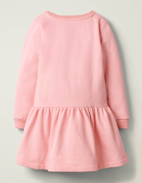Bequemes Kleid Mit Applikation - Delfinrosa Meliert Bequemes Kleid Mit Applikation - Delfinrosa Meliert