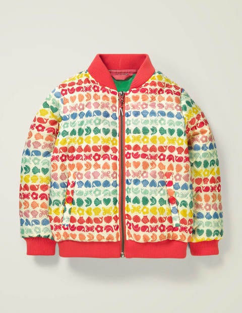 Gesteppte Bomberjacke - Bunt, Maritimes Geomuster Gesteppte Bomberjacke - Bunt, Maritimes Geomuster