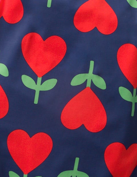 Cross-Back Swimsuit - Deep Sea Blue Heart Flower Cross-Back Swimsuit - Deep Sea Blue Heart Flower