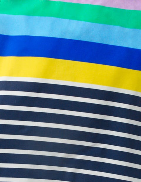 Badeanzug Mit Überkreuzten Trägern - Naturweiß/Navy, Gestreift Badeanzug Mit Überkreuzten Trägern - Naturweiß/Navy, Gestreift