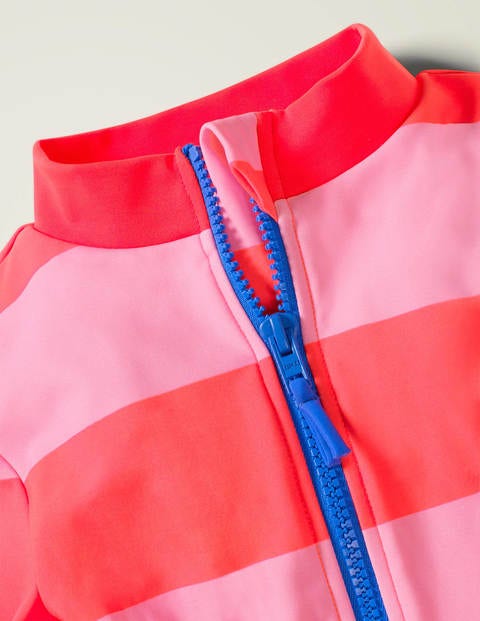 Long-Sleeved Swimsuit - Shocking Red/Pink Bloom Long-Sleeved Swimsuit - Shocking Red/Pink Bloom