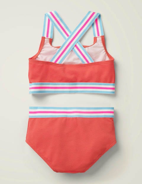 Textured Bikini Set - Sunset Red Textured Bikini Set - Sunset Red
