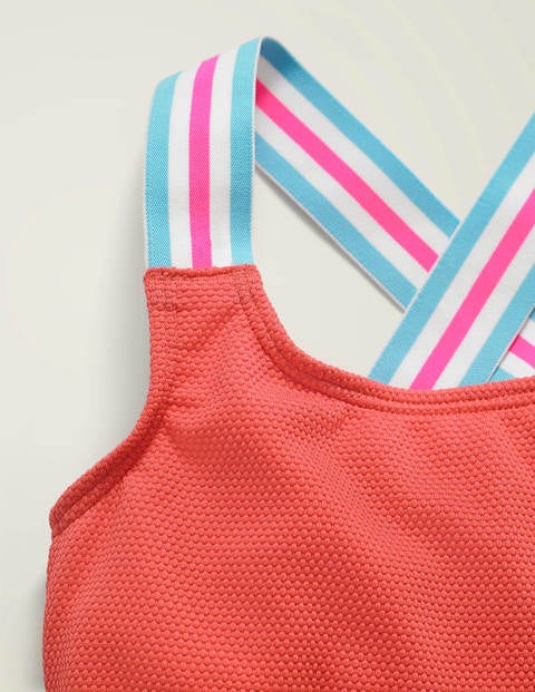 Textured Bikini Set - Sunset Red Textured Bikini Set - Sunset Red
