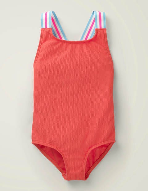 Textured Swimsuit - Sunset Red Textured Swimsuit - Sunset Red