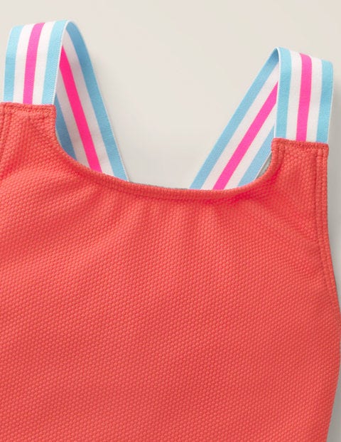 Textured Swimsuit - Sunset Red Textured Swimsuit - Sunset Red