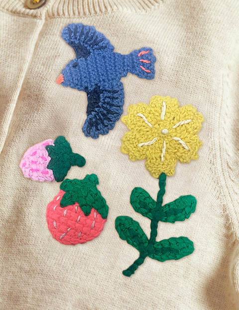 Fun Crochet Cardigan - Ecru Marl Fun Crochet Cardigan - Ecru Marl