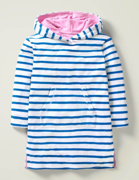 Stripy Towelling Beach Dress - Bold Blue/White Stripy Towelling Beach Dress - Bold Blue/White