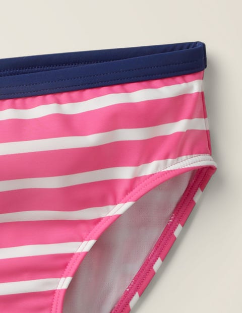 Stripy Bikini Bottoms - Sweet Pink/Ivory Stripy Bikini Bottoms - Sweet Pink/Ivory