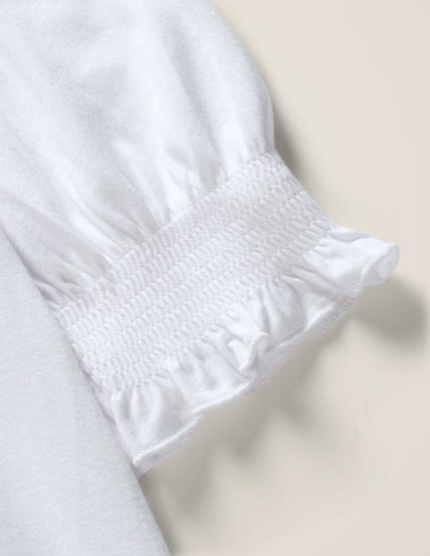 Gathered Detail Top - White Gathered Detail Top - White