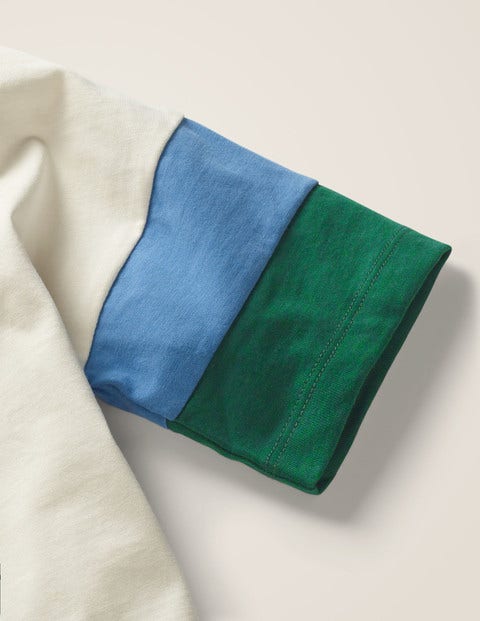 Colourblock Sleeve T-Shirt - Ivory Colourblock Sleeve T-Shirt - Ivory