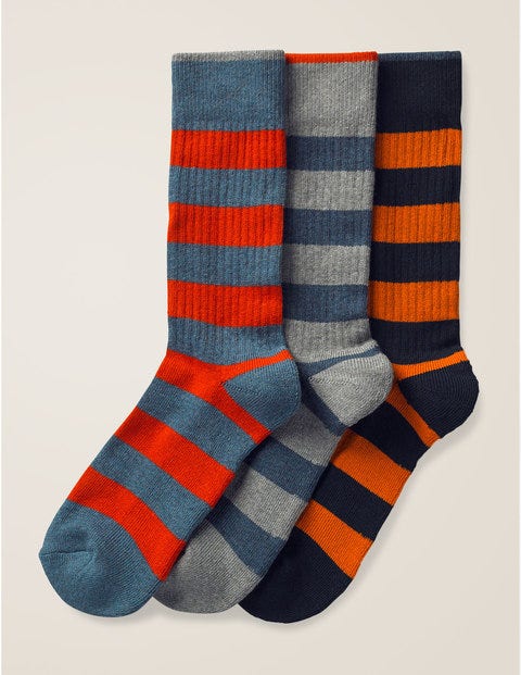 Chunky Weekend Socks - Chunky Stripe Pack | Boden UK