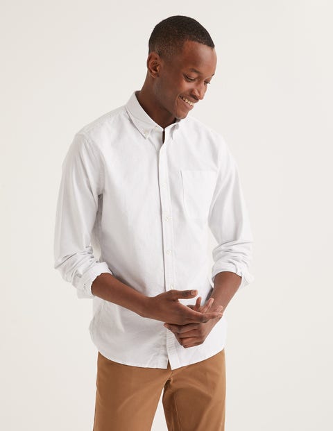 Slim Fit Oxford Shirt - White Slim Fit Oxford Shirt - White