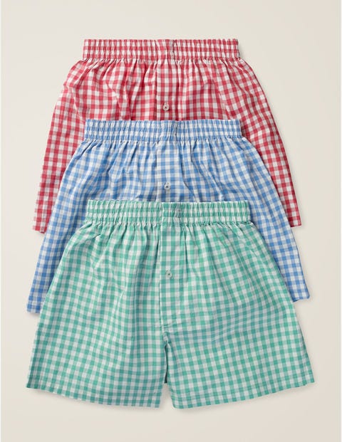 3 Pack Woven Boxers - Summer Gingham Multi Pack 3 Pack Woven Boxers - Summer Gingham Multi Pack